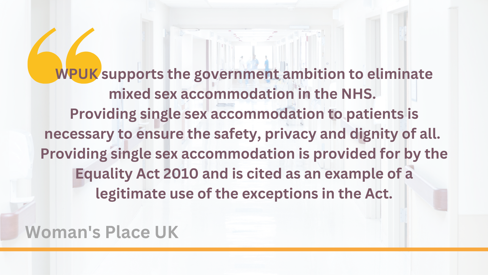 WPUK: NHS review of mixed sex accommodation