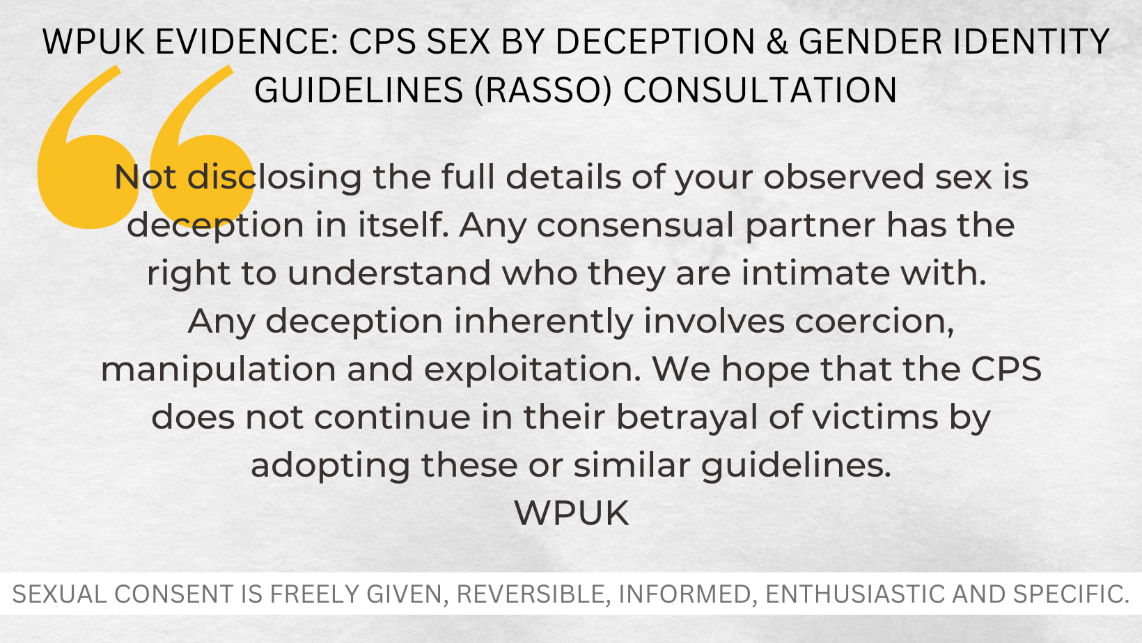 WPUK evidence to the CPS