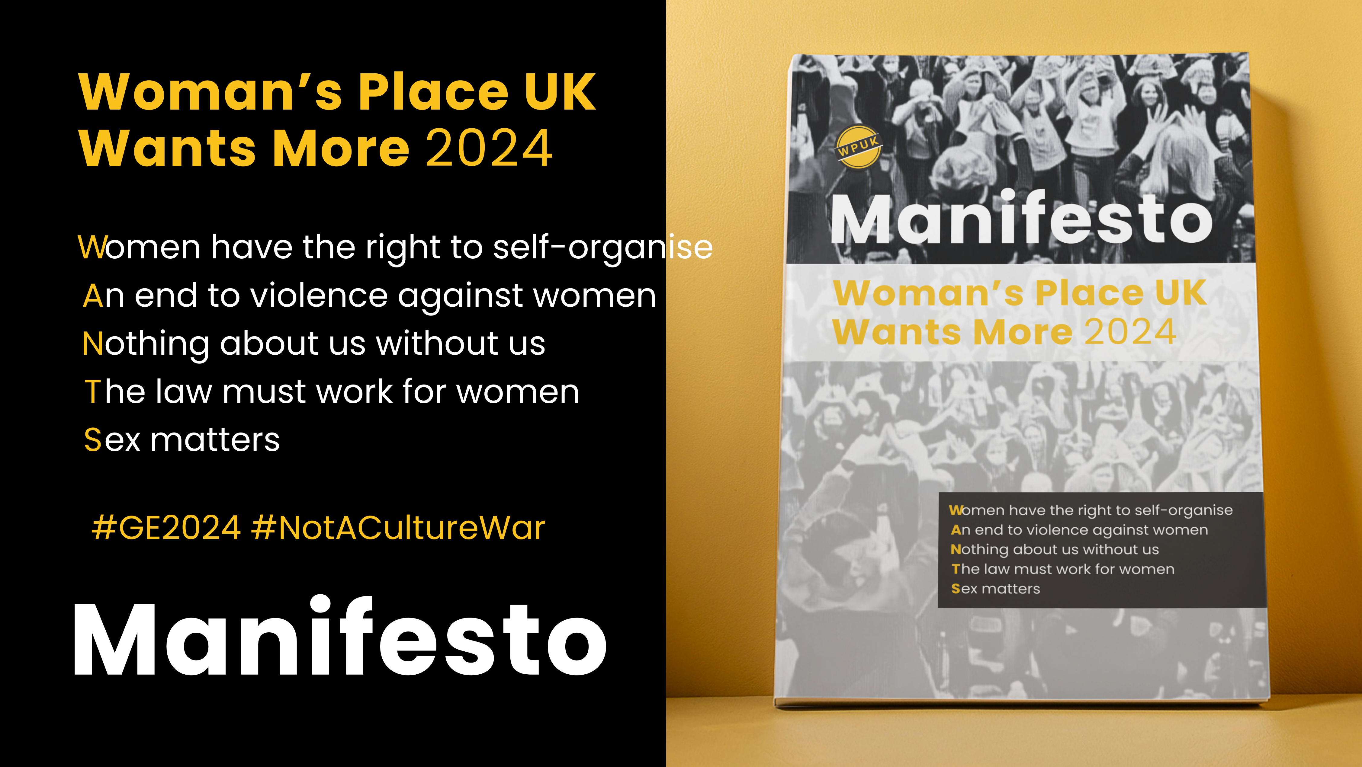 Manifesto 2024: Woman's Place WANTS more